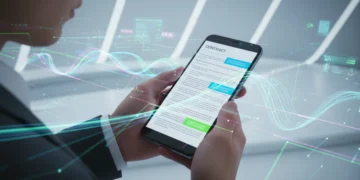 Person reviewing a complex smartphone contract on a device screen, highlighting clauses and potential hidden fees in 2026.