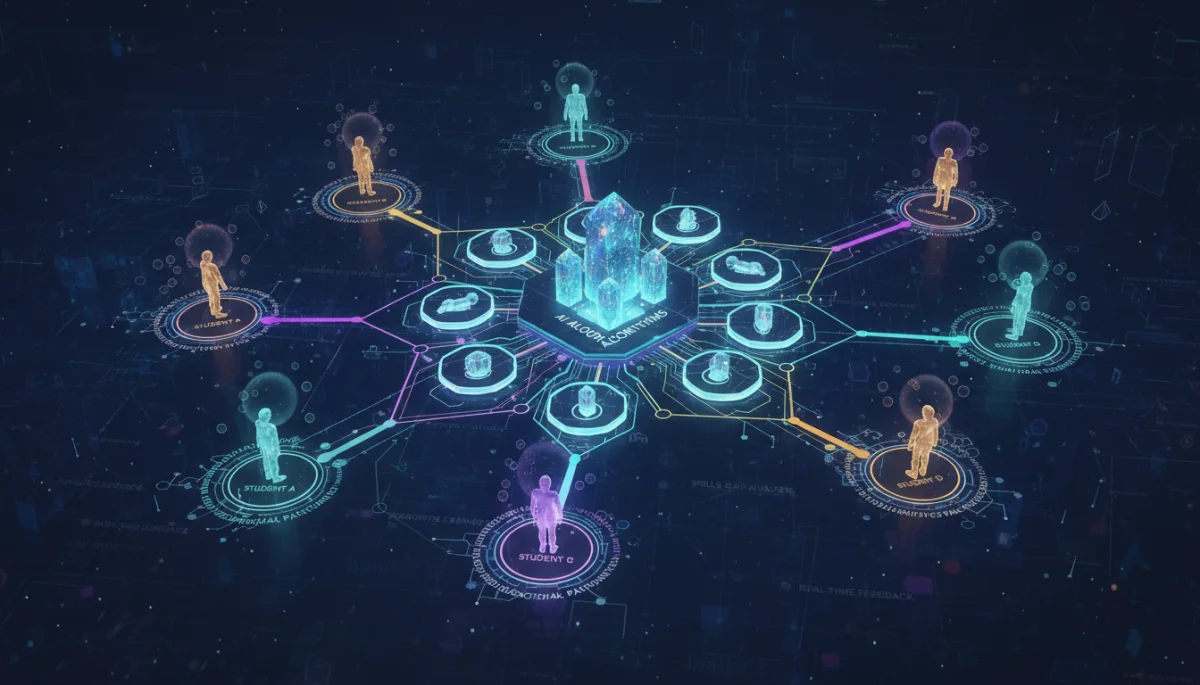 AI-powered personalized learning pathways in higher education.