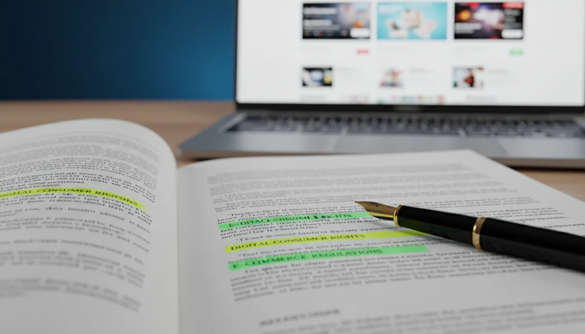 Detailed legal document outlining new digital consumer rights regulations