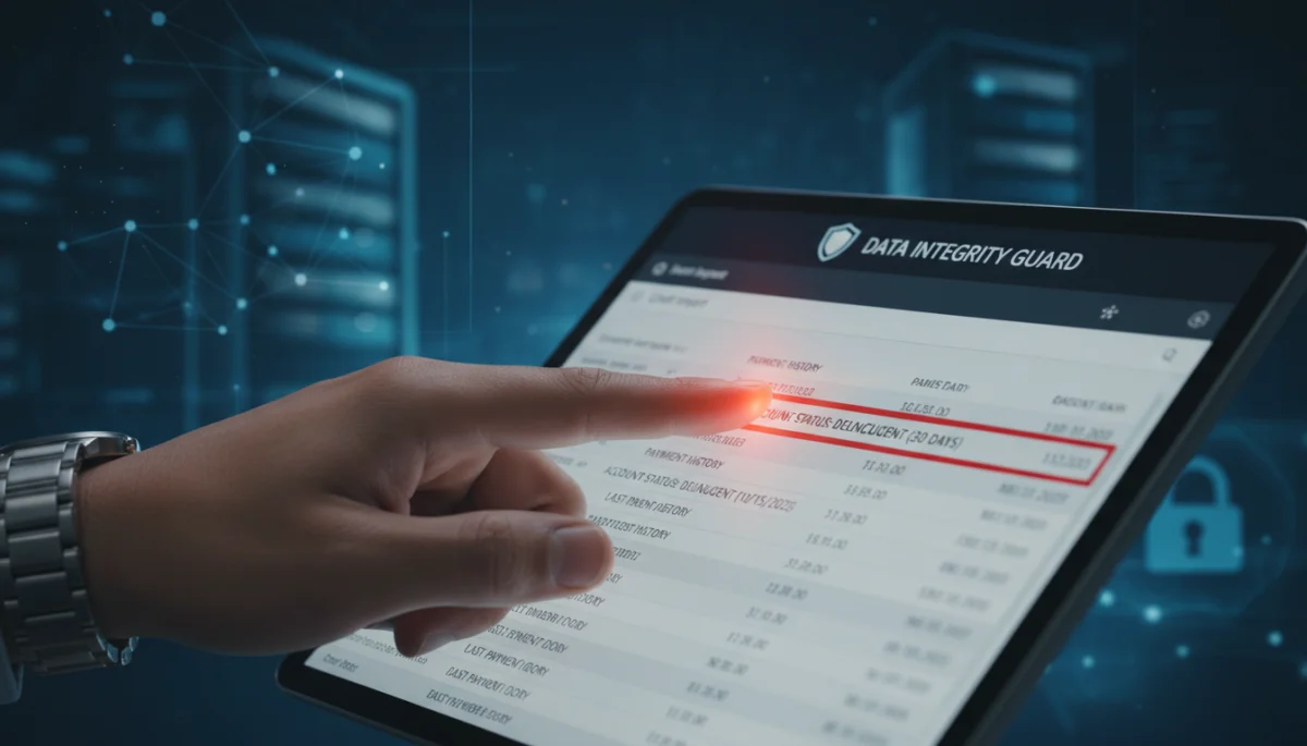 Highlighting error on digital credit report