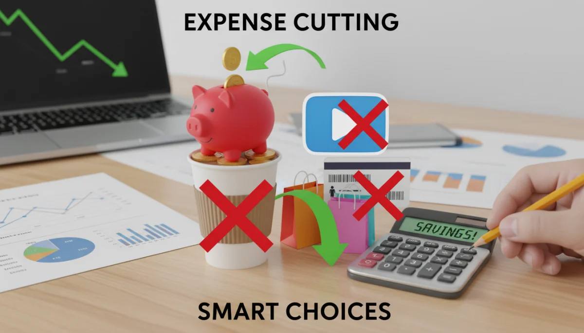 Visualizing expense cutting for monthly savings