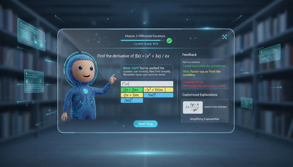 Intelligent tutoring system providing real-time personalized feedback to a student