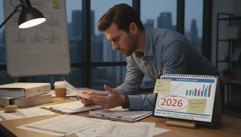 Person reviewing financial documents for 2026 tax changes