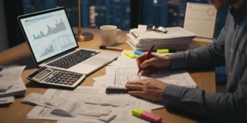 Person reviewing tax documents for personal tax deductions in 2026