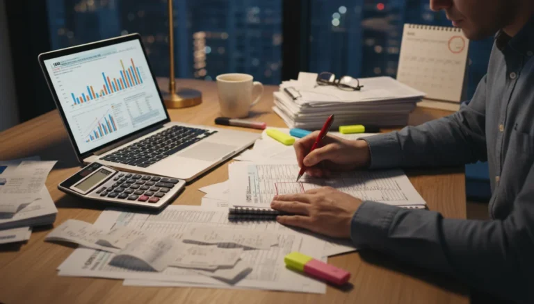 Person reviewing tax documents for personal tax deductions in 2026