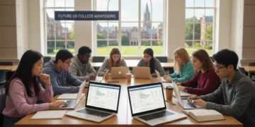 Students preparing for 2026 digital standardized tests for US college admissions
