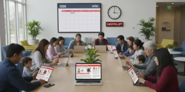Consumers reviewing product recall notices on devices, emphasizing urgency for 2026 US recalls