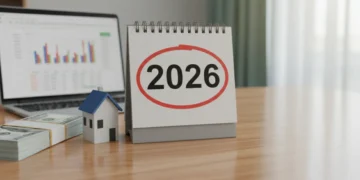 2026 calendar with dollar bills and house for gift tax planning