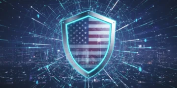 Digital shield symbolizing data protection for US consumers