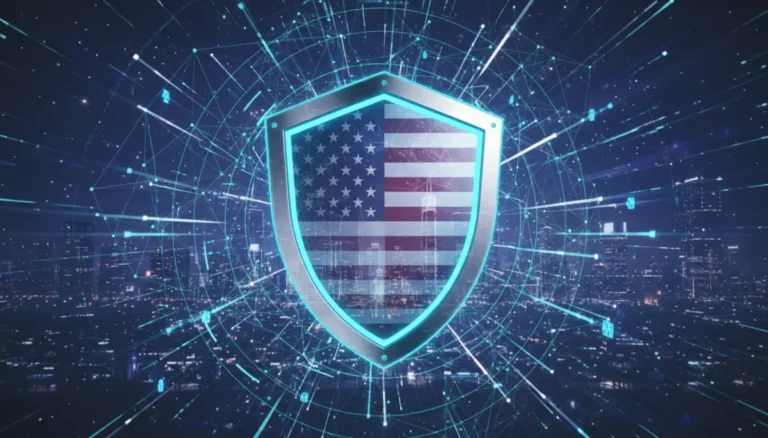 Digital shield symbolizing data protection for US consumers