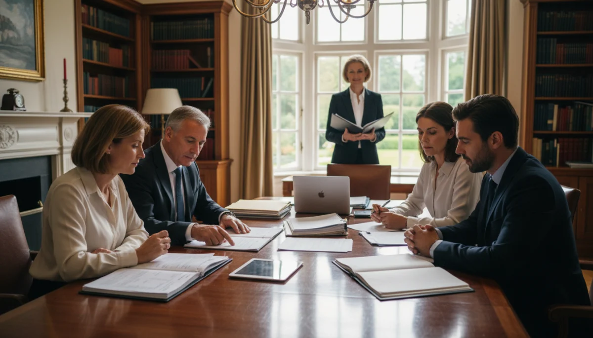 Family discussing intergenerational wealth transfer strategies