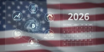 Diverse investment portfolio with stocks, bonds, real estate, crypto, and commodities for 2026